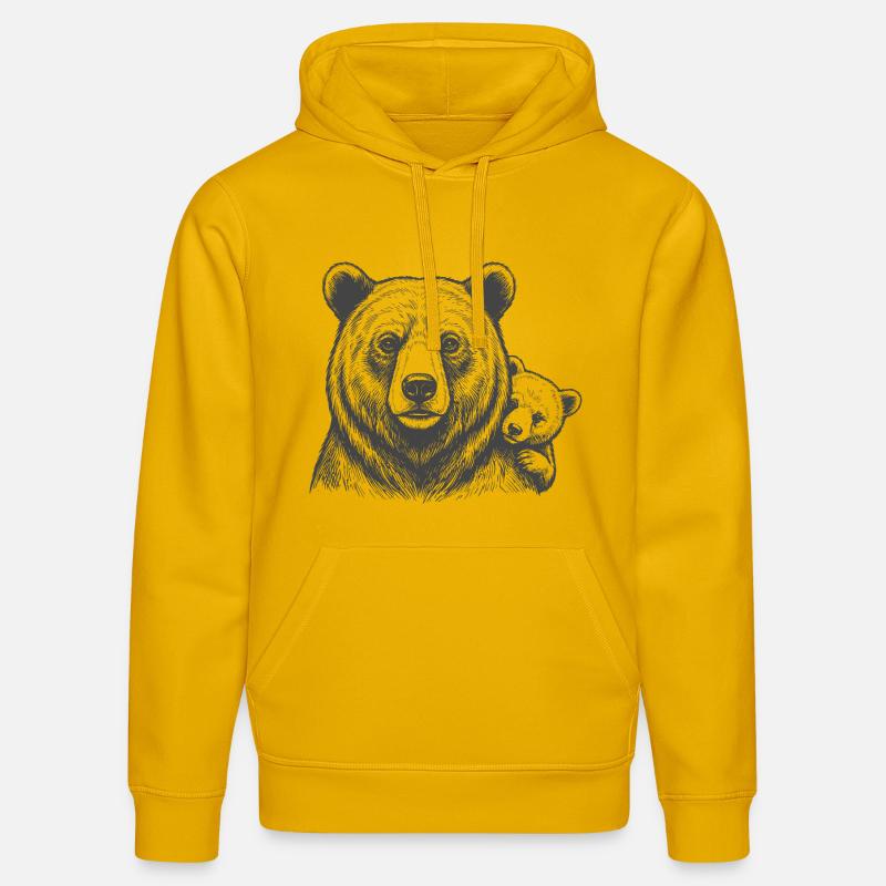 Papa et bébé des Bears - Sweat à capuche bio DRUMMER Stanley/Stella Unisexe - jaune spectre