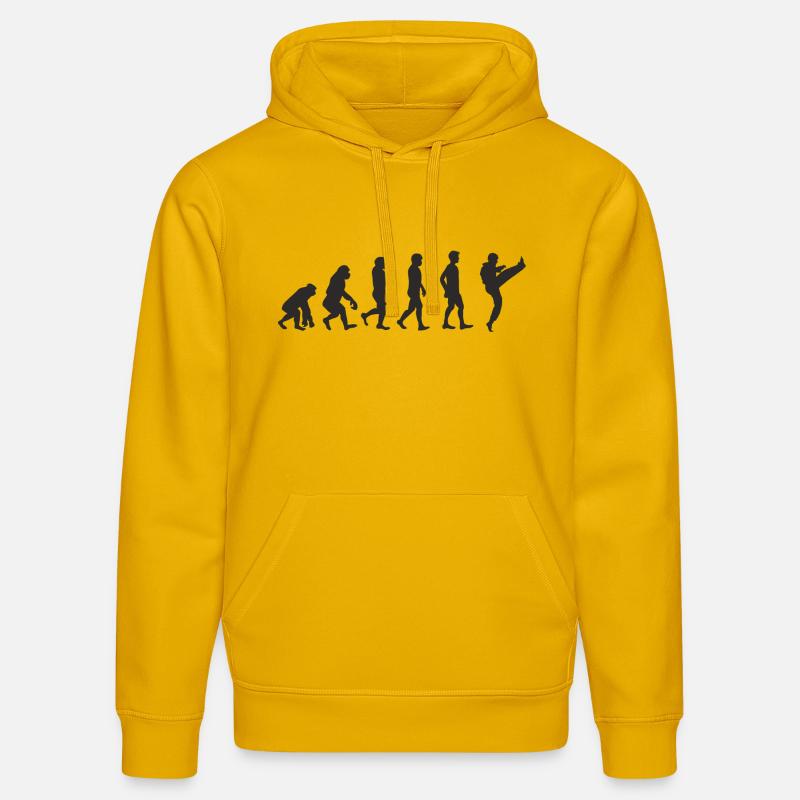 Evolution Karate - Sweat à capuche bio DRUMMER Stanley/Stella Unisexe - jaune spectre