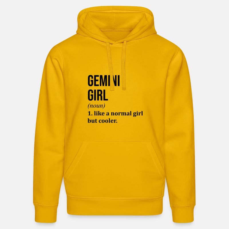 Gémeaux - Sweat à capuche bio DRUMMER Stanley/Stella Unisexe - jaune spectre