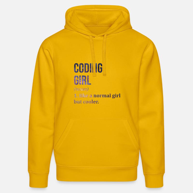 Codage Codage Codage - Sweat à capuche bio DRUMMER Stanley/Stella Unisexe - jaune spectre