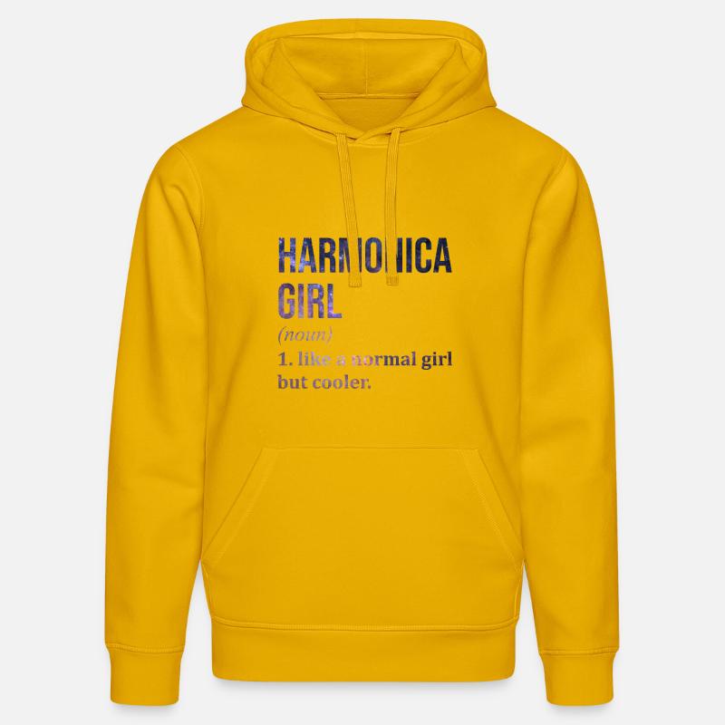 Harmonica Harmonica Harmonica - Sweat à capuche bio DRUMMER Stanley/Stella Unisexe - jaune spectre