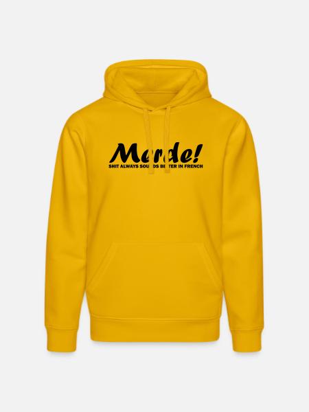 Merde! - Stanley/Stella DRUMMER Unisex Organic Hoodie - spectra yellow