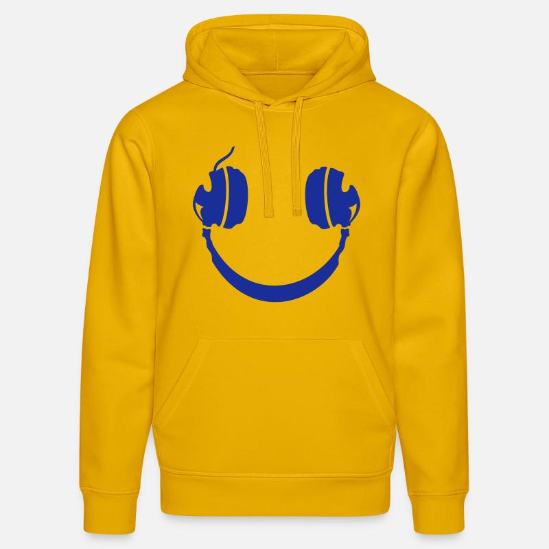 Casque Smiley - Sweat à capuche bio DRUMMER Stanley/Stella Unisexe - jaune spectre