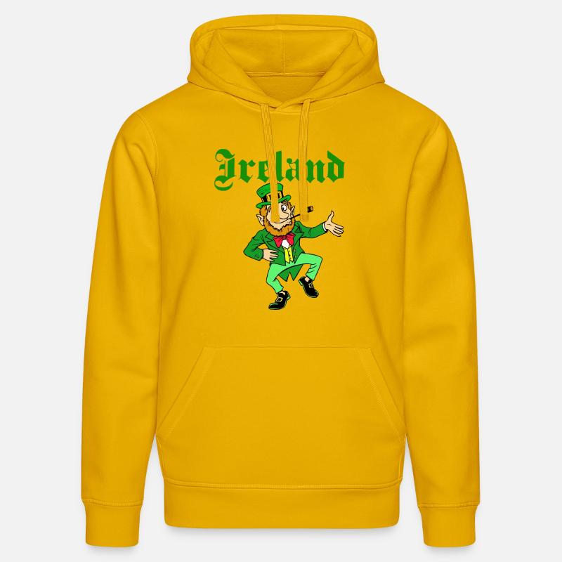 Irlande St Patrick Leprechaun - Sweat à capuche bio DRUMMER Stanley/Stella Unisexe - jaune spectre