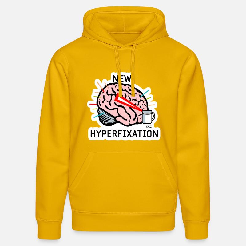 Hyperfix Brain Laser - Sweat à capuche bio DRUMMER Stanley/Stella Unisexe - jaune spectre