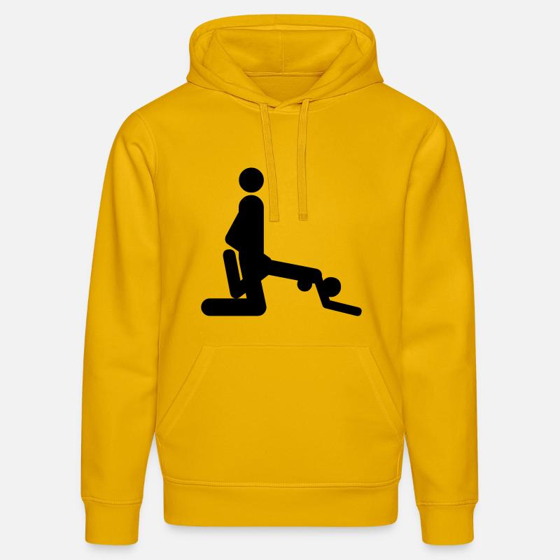 Position de baiser - Sweat à capuche bio DRUMMER Stanley/Stella Unisexe - jaune spectre