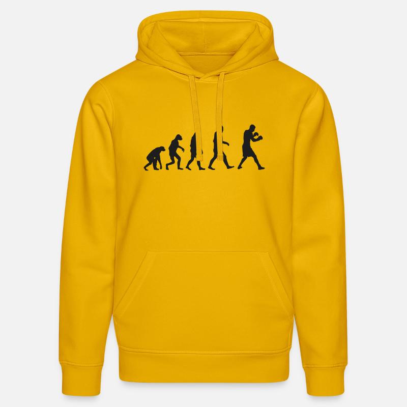 Boxing Evolution logo - Sweat à capuche bio DRUMMER Stanley/Stella Unisexe - jaune spectre