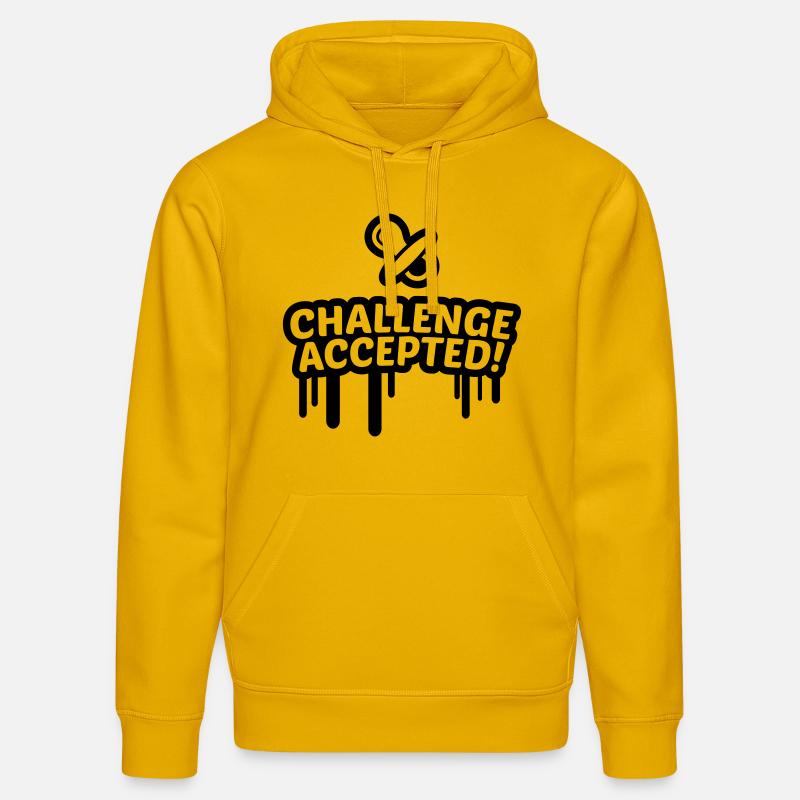 Mannequin défi accepté 1C. - Sweat à capuche bio DRUMMER Stanley/Stella Unisexe - jaune spectre