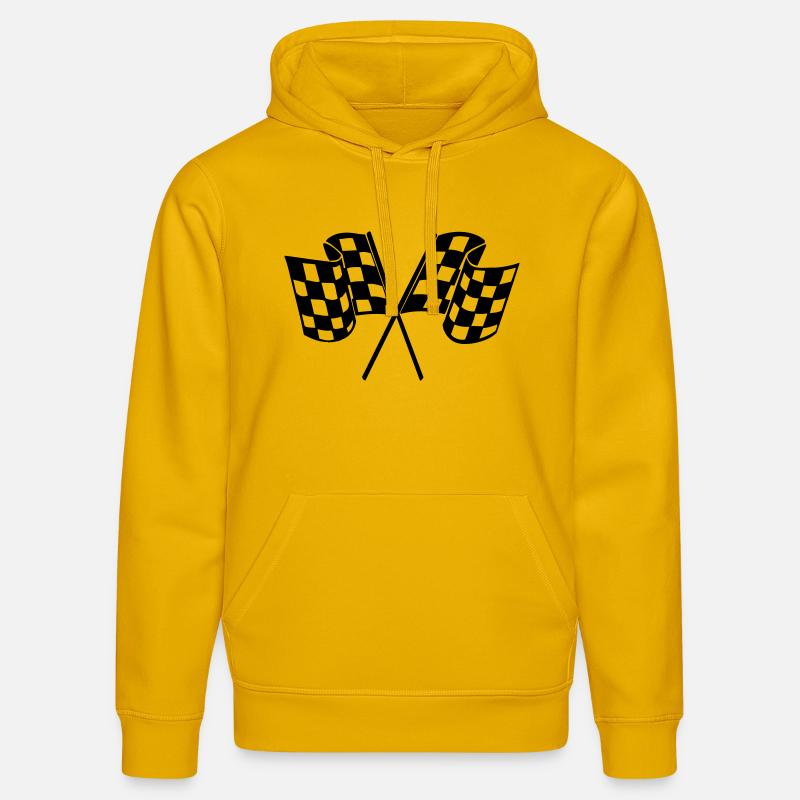 Drapeau Course Cible Voiture - Sweat à capuche bio DRUMMER Stanley/Stella Unisexe - jaune spectre