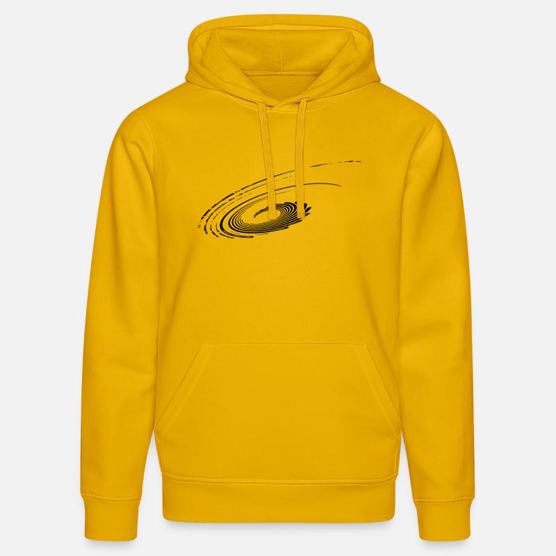 Plans géométriques Paraboles Ellipses Lignes - Sweat à capuche bio DRUMMER Stanley/Stella Unisexe - jaune spectre