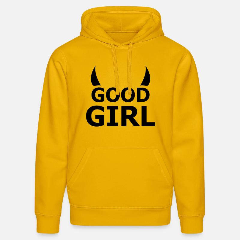 good girl - Sweat à capuche bio DRUMMER Stanley/Stella Unisexe - jaune spectre