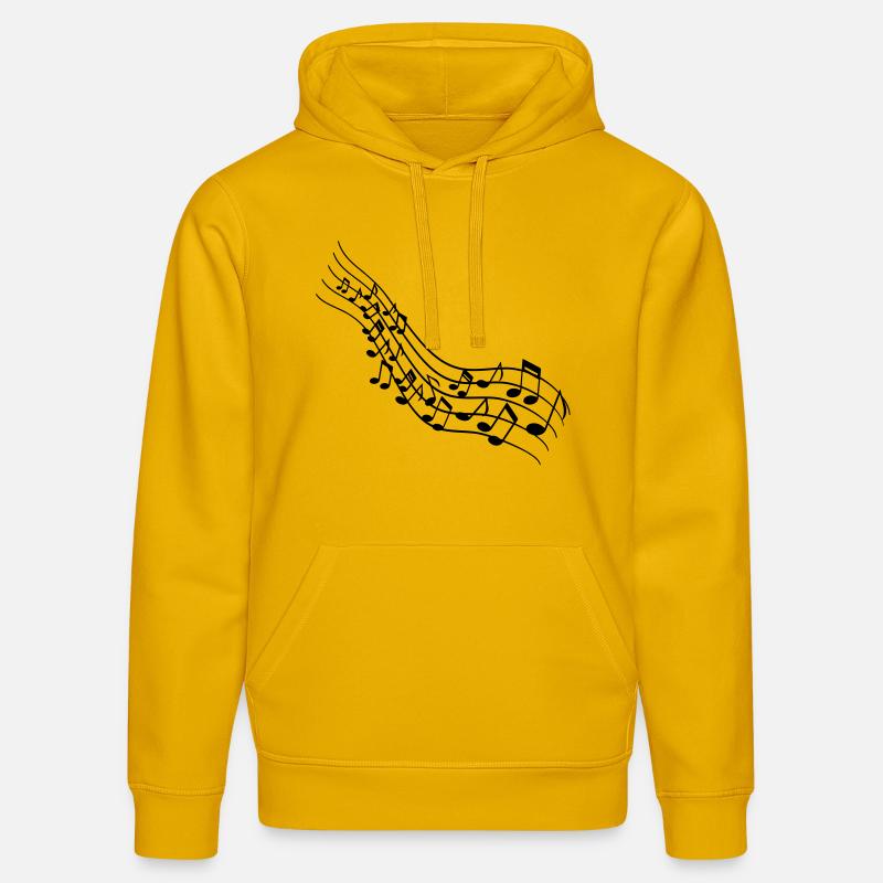 Notes de musique - Sweat à capuche bio DRUMMER Stanley/Stella Unisexe - jaune spectre