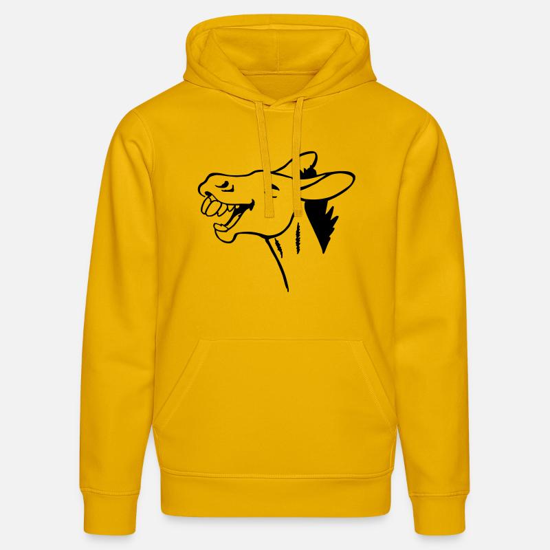 Rire âne - Sweat à capuche bio DRUMMER Stanley/Stella Unisexe - jaune spectre