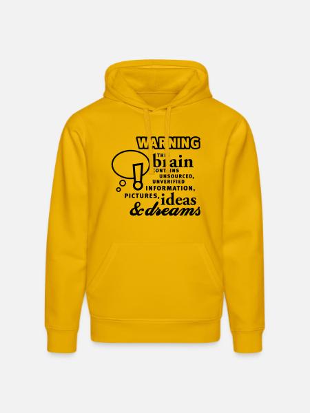 Brain - content - Brain - Content - 1C - Stanley/Stella DRUMMER Unisex Organic Hoodie - spectra yellow