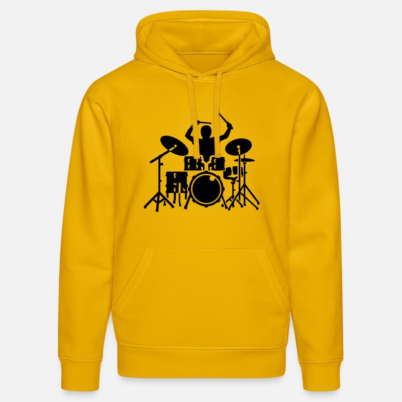 Batterie - Sweat à capuche bio DRUMMER Stanley/Stella Unisexe - jaune spectre