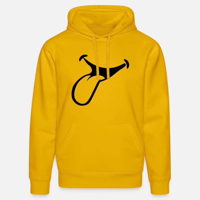 bâton de bouche langue - Sweat à capuche bio DRUMMER Stanley/Stella Unisexe - jaune spectre