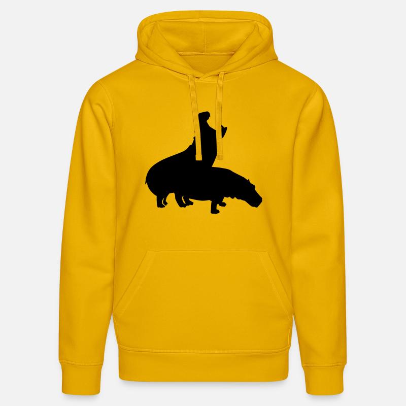 Nilpferd - Stanley/Stella Unisex Bio-Hoodie DRUMMER - Spektralgelb