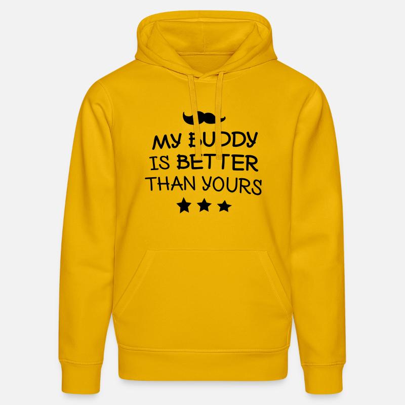 My buddy Mon pote - Sweat à capuche bio DRUMMER Stanley/Stella Unisexe - jaune spectre