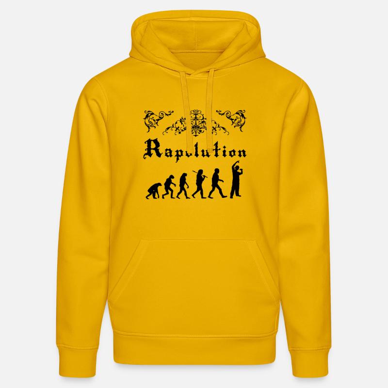 Rap Evolution - Sweat à capuche bio DRUMMER Stanley/Stella Unisexe - jaune spectre
