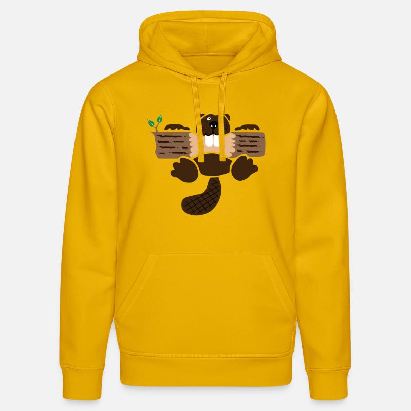 castor arbre - Sweat à capuche bio DRUMMER Stanley/Stella Unisexe - jaune spectre