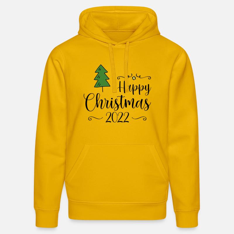 Joyeux Noël 2022 - Sweat à capuche bio DRUMMER Stanley/Stella Unisexe - jaune spectre