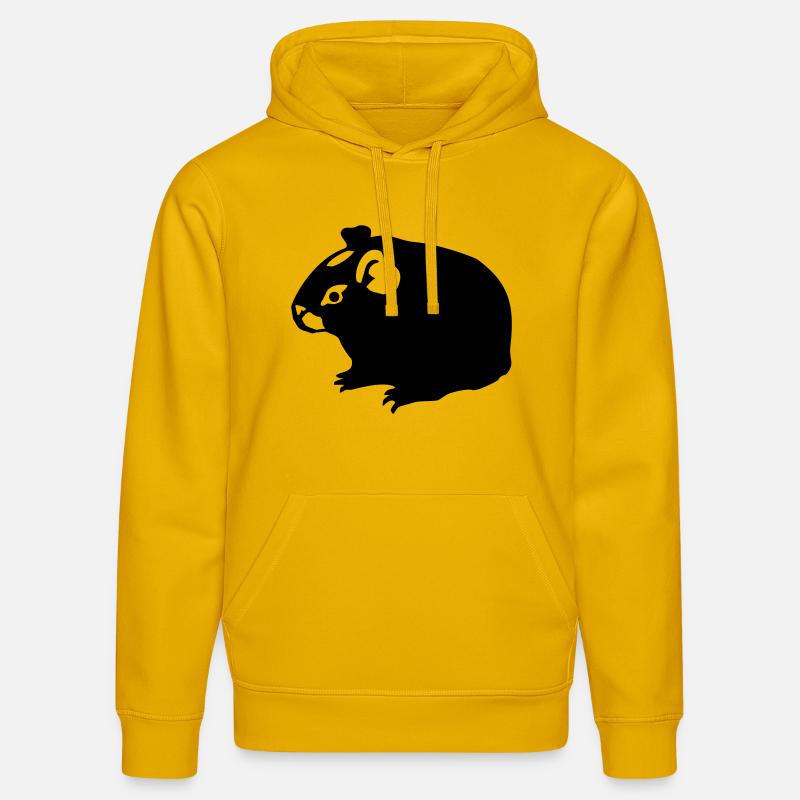 Les cochons d'Inde (2) monochrome - Sweat à capuche bio DRUMMER Stanley/Stella Unisexe - jaune spectre