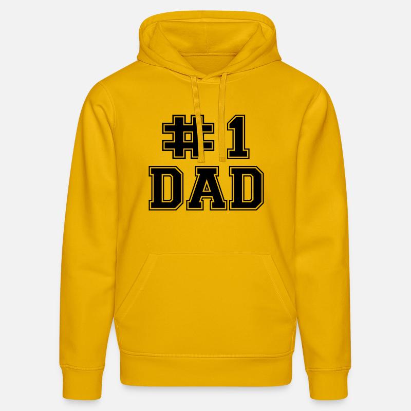 Numer Un papa - Sweat à capuche bio DRUMMER Stanley/Stella Unisexe - jaune spectre
