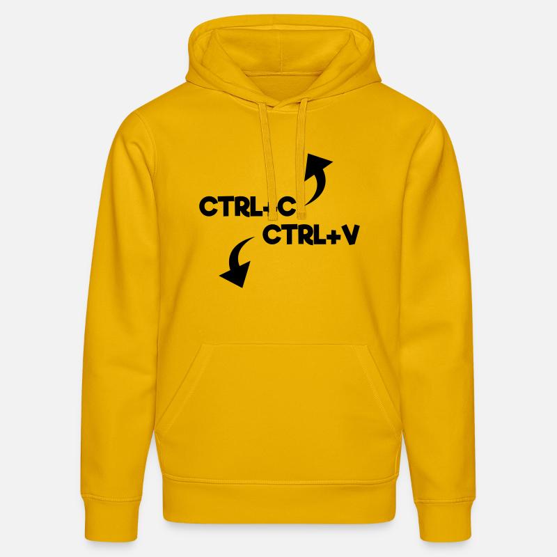 ctrl c ctrl v - Stanley/Stella Unisex Bio-Hoodie DRUMMER  - Spektralgelb