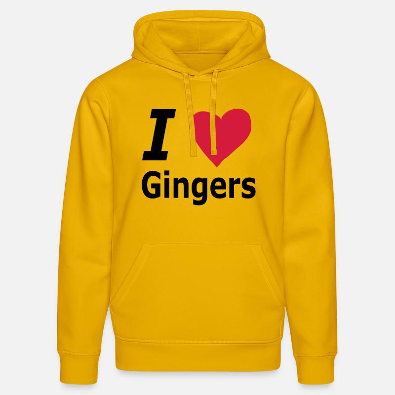J'adore Gingers - Sweat à capuche bio DRUMMER Stanley/Stella Unisexe - jaune spectre