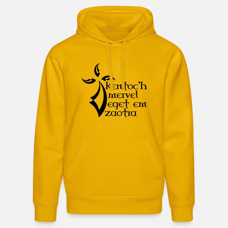 Devise bretonne - Sweat à capuche bio DRUMMER Stanley/Stella Unisexe - jaune spectre