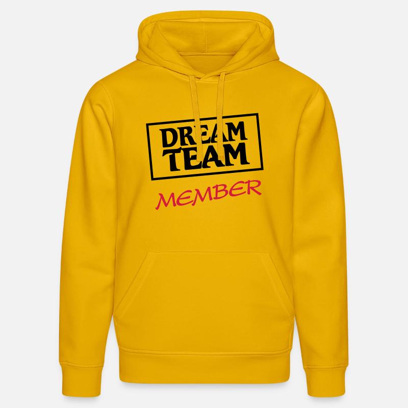 Dream Team Member - Sweat à capuche bio DRUMMER Stanley/Stella Unisexe - jaune spectre
