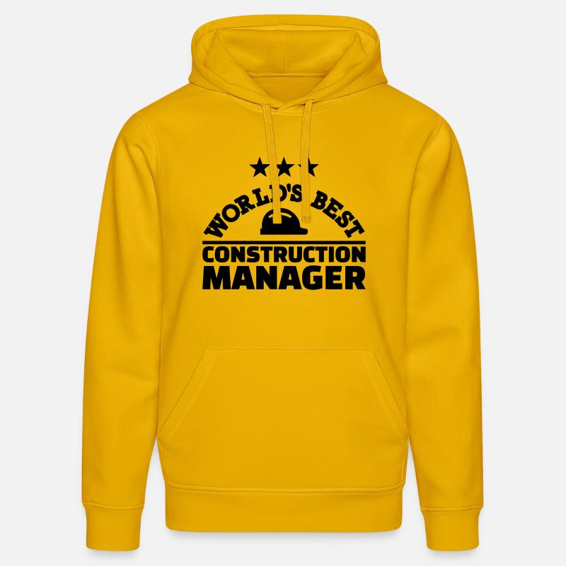 Construction manager - Sweat à capuche bio DRUMMER Stanley/Stella Unisexe - jaune spectre