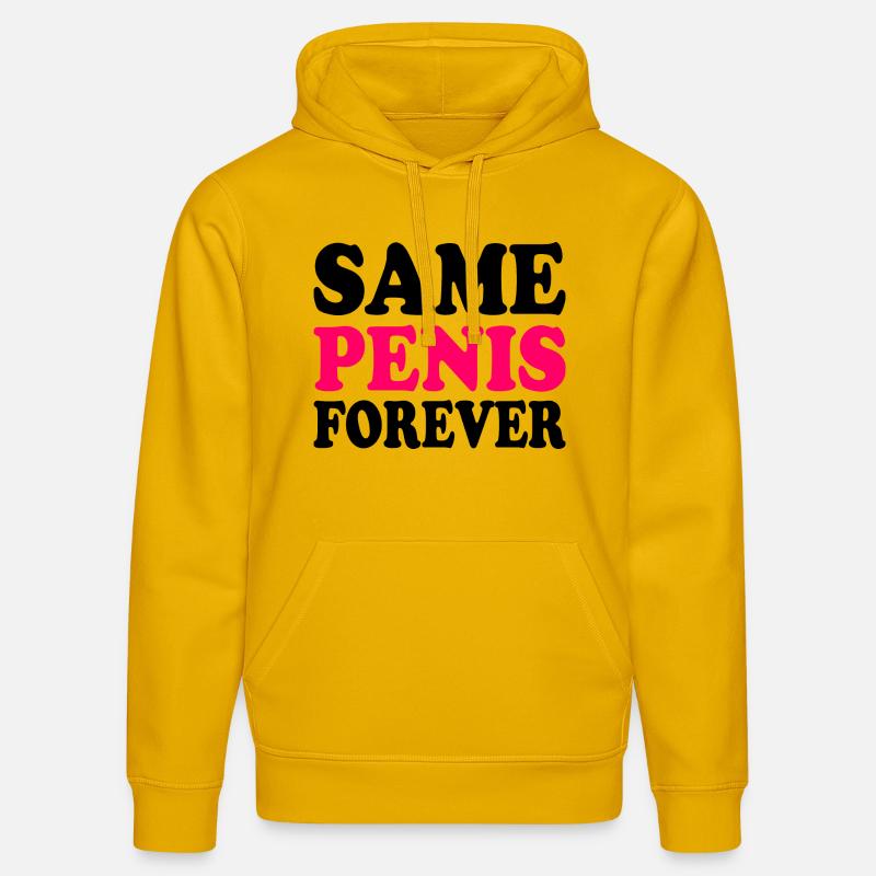 Same penis forever - Sweat à capuche bio DRUMMER Stanley/Stella Unisexe - jaune spectre