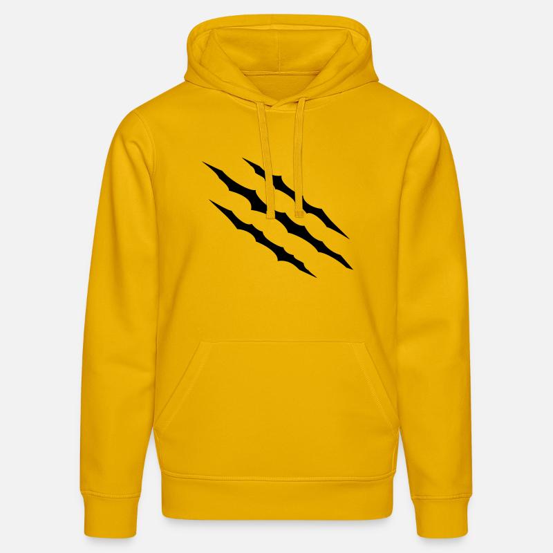 Scratches - Stanley/Stella DRUMMER Unisex Organic Hoodie - spectra yellow