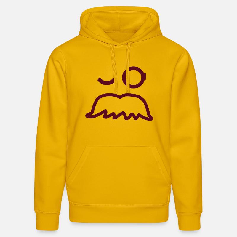 Moustache - by www.CodeShirt24.de - Sweat à capuche bio DRUMMER Stanley/Stella Unisexe - jaune spectre