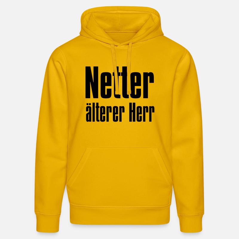 netter, älterer Herr - Stanley/Stella Unisex Bio-Hoodie DRUMMER  - Spektralgelb