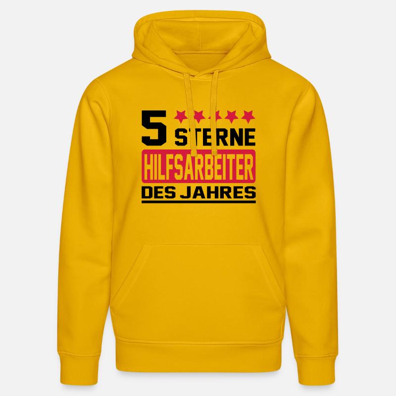 hilfsarbeiter - Stanley/Stella Unisex Bio-Hoodie DRUMMER  - Spektralgelb