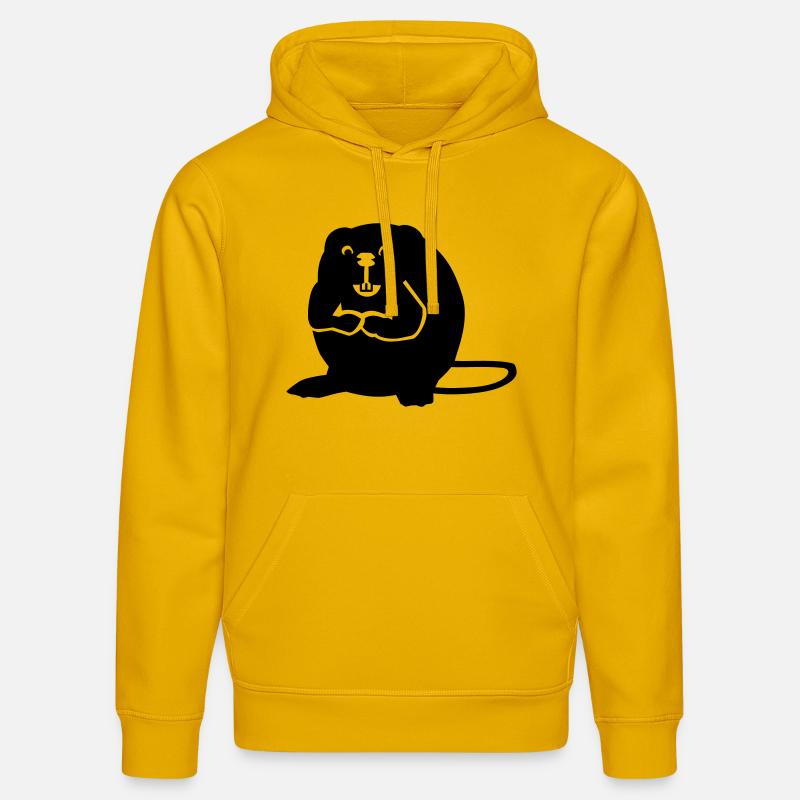 Castor - Sweat à capuche bio DRUMMER Stanley/Stella Unisexe - jaune spectre