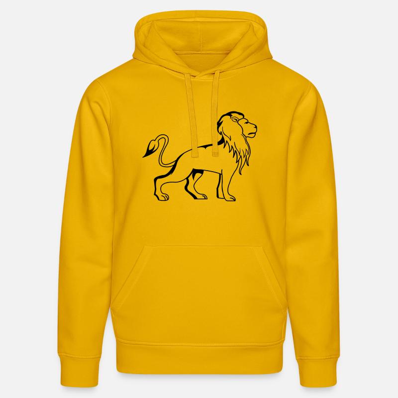 lion_01 - Sweat à capuche bio DRUMMER Stanley/Stella Unisexe - jaune spectre