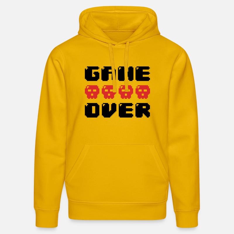 game over - Sweat à capuche bio DRUMMER Stanley/Stella Unisexe - jaune spectre