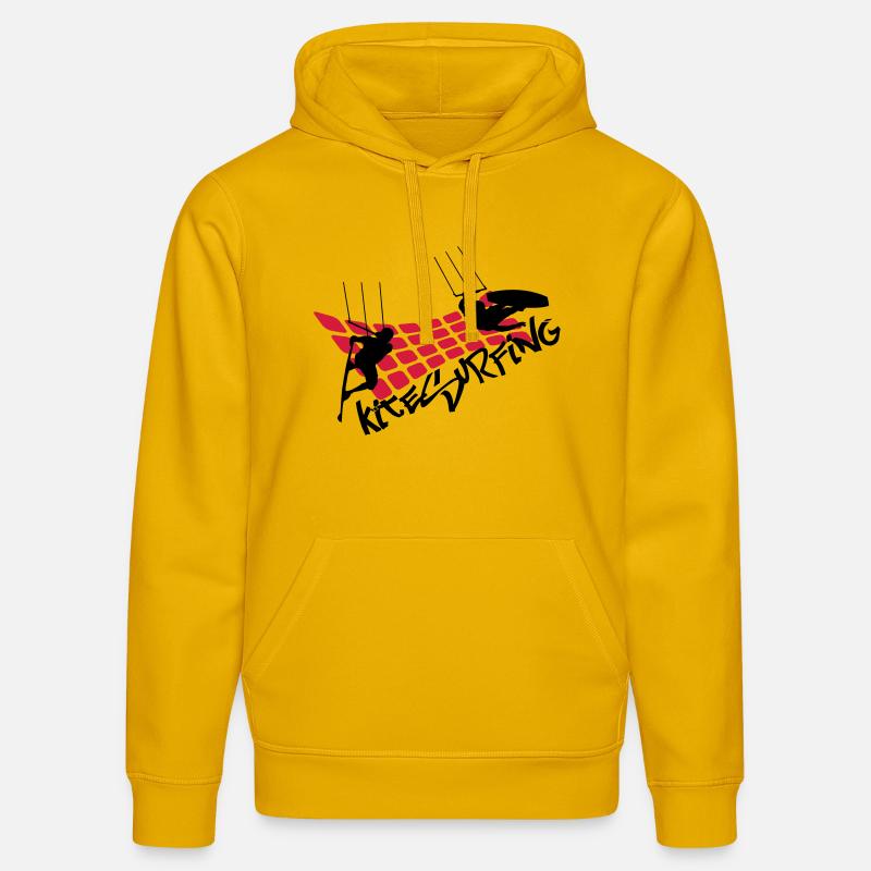 KITE SURF ... - Sweat à capuche bio DRUMMER Stanley/Stella Unisexe - jaune spectre