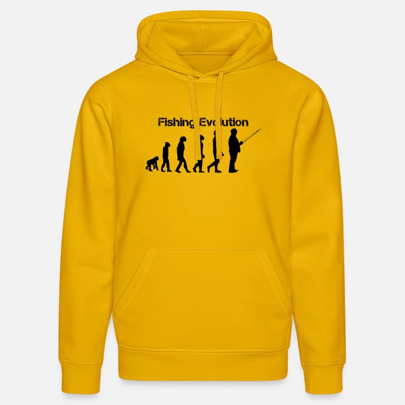 l'évolution de la pê - Sweat à capuche bio DRUMMER Stanley/Stella Unisexe - jaune spectre