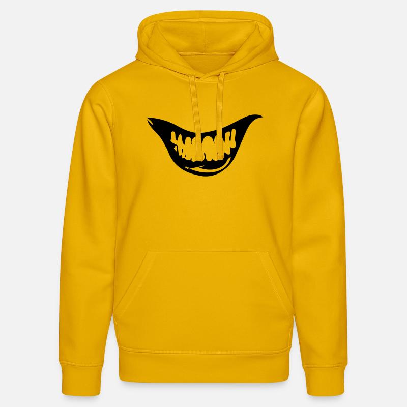 Sourire diabolique - Sweat à capuche bio DRUMMER Stanley/Stella Unisexe - jaune spectre