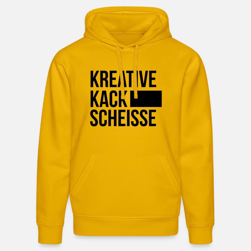 CREATIVE KACK MERDE - Sweat à capuche bio DRUMMER Stanley/Stella Unisexe - jaune spectre