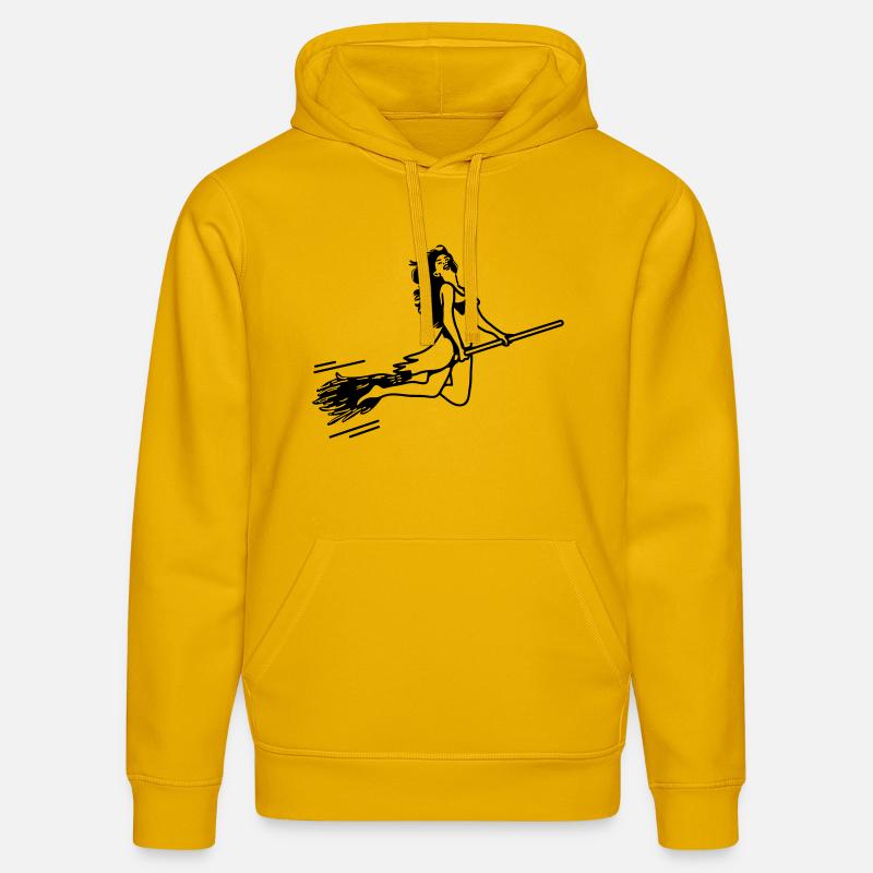 witch - Sweat à capuche bio DRUMMER Stanley/Stella Unisexe - jaune spectre