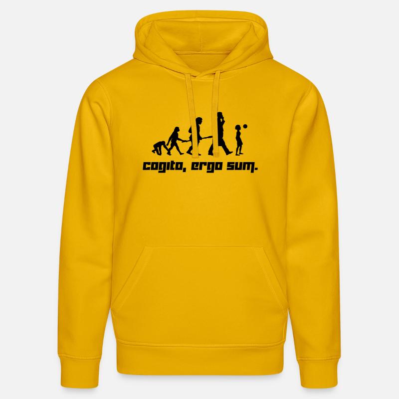 Cogito, ergo sum. (Vector) - Sweat à capuche bio DRUMMER Stanley/Stella Unisexe - jaune spectre