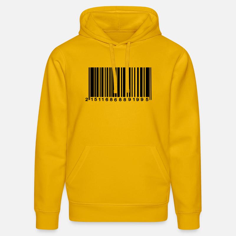 code barre chiffré - Sweat à capuche bio DRUMMER Stanley/Stella Unisexe - jaune spectre