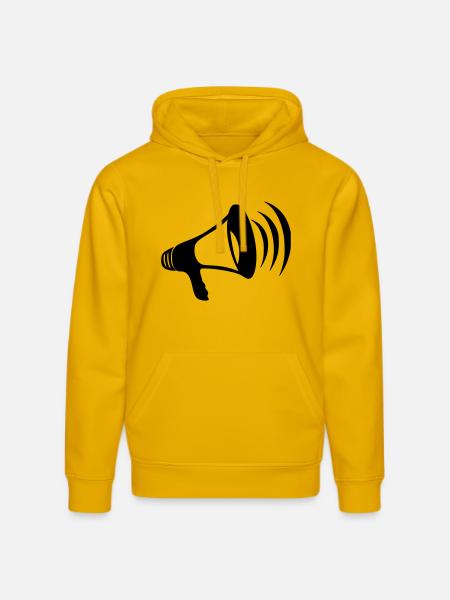 megaphone - Stanley/Stella DRUMMER Unisex Organic Hoodie - spectra yellow