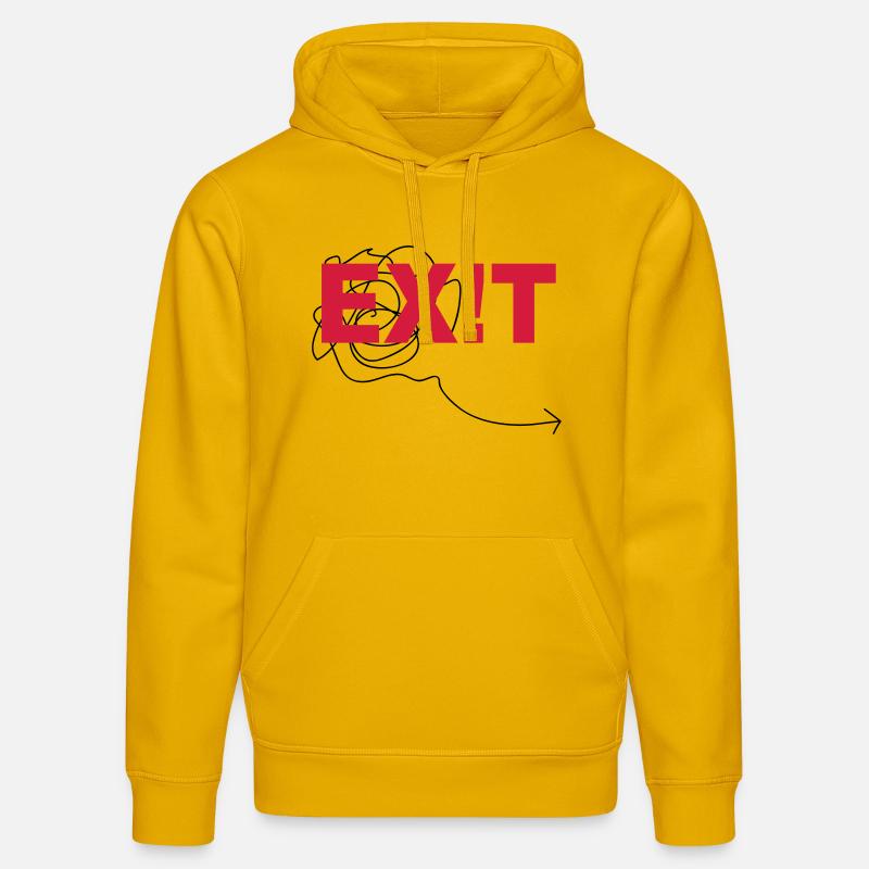 EXIT - Sweat à capuche bio DRUMMER Stanley/Stella Unisexe - jaune spectre