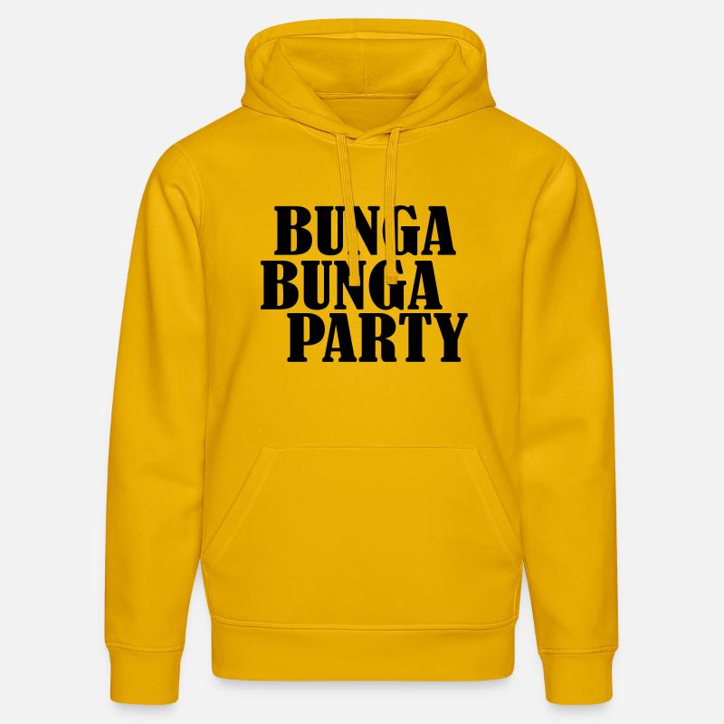 bunga bunga enterrement - Sweat à capuche bio DRUMMER Stanley/Stella Unisexe - jaune spectre